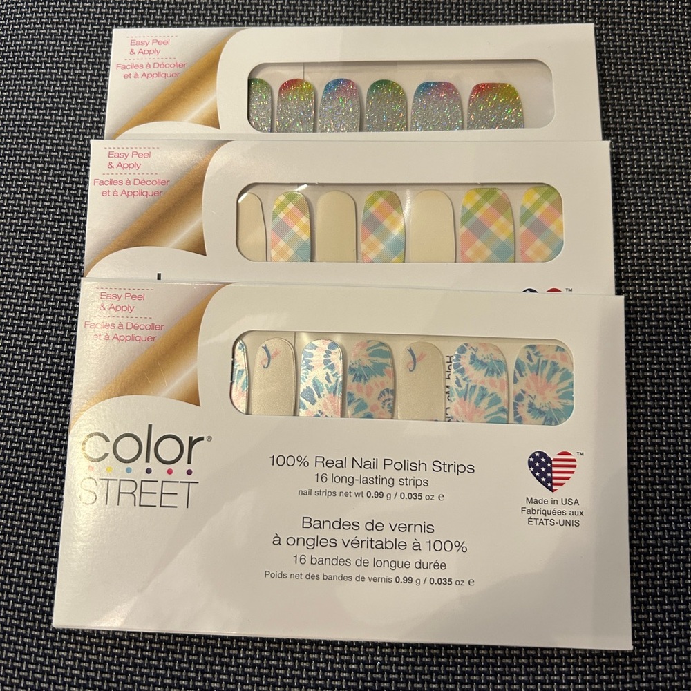 Color Street Colorful Design Nail Polish Strips Set